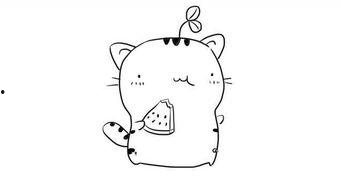 小孩吃瓜绘画,小画家笔下的瓜果乐园